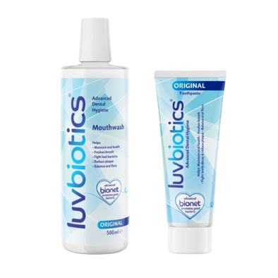 Luvbiotics Advanced Dental Hygiene With Probiotics Original Toothpaste And Mouthwash Kit