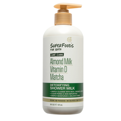 Petal Fresh - Superfoods for bath come clean Almond milk Vitamin D Matcha Detoxifying Shower Milk
