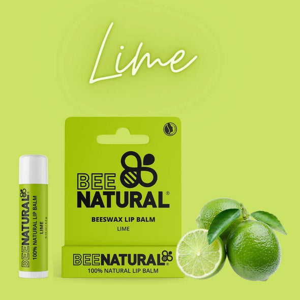 100% Natural Moisturising Lip Balm - Lime Flavour
