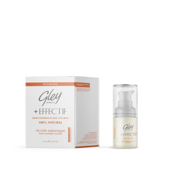 Gley De Brech - +EFFECTIF 100 % Natural Eye Cream with Botanical extracts to illuminate the eye contour correct wrinkles and expression lines,  15 ml