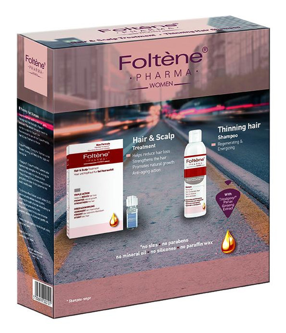 Foltene Gift Set for Her - Hair Treatment & Shampoo for Women 100+200ml