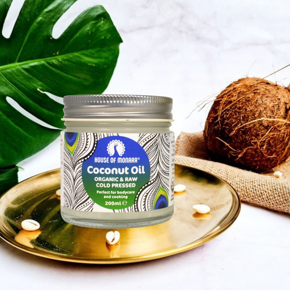 House Of Monara - Pure Organic Virgin Coconut Oil For Hair, Skin And Body Moisturiser 200ml