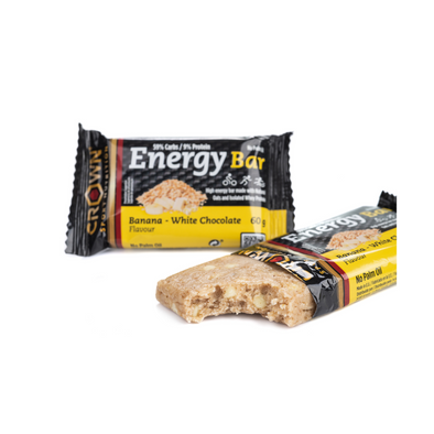 High Energy Bar Ideal for Cycling, Running & Endurance Sports - Banana White Chocolate Flavour 60g